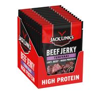 Jack Link's Beef Jerky, Teriyaki Flavour, Multipack of 12 x 25g Bags, High Protein Meat Snack, Made with Premium Beef