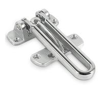 Jack N’ Drill Swing Bar Door Lock - 2 Pack Durable Swing Bar Door Guard for Front and Inside Door, Child Proof Safety Locks Reinforcement Door Stopper Door Guard for Home Security, Satin Nickel