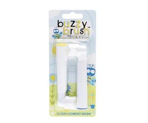Jack N' Jill Buzzy Brush Kids Electric Toothbrush Head Replacements, Soft Vibrations, Compatible Only with Buzzy Brush Electric Musical Toothbrush, Gentle Cleaning, Easy Snap On, Pack of 2