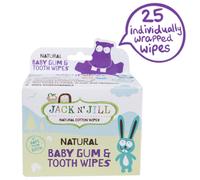Jack n' Jill, Natural Baby Gum & Tooth Wipes, 25 Individually Wrapped Wipes