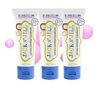 Jack N’ Jill Natural Certified Kids Toothpaste - Fluoride-Free Toddler & Baby Toothpaste with 40% Xylitol, No Sugar, Suitable from 6 Months+, Organic Bubblegum Flavour, Pack of 3 (50g Each)