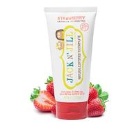 Jack N' Jill Natural Certified Toothpaste - Baby & Toddler Toothpaste, Fluoride-Free, 40% Xylitol, Organic & Sugar-Free, Safe for 6 Months and Up, Makes Tooth Brushing Fun, Mega Berry Strawberry 200g