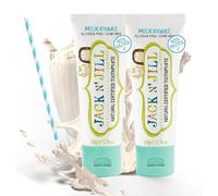 Jack N' Jill Natural Certified Toothpaste - Baby & Toddler Toothpaste, Fluoride-Free, 40% Xylitol, Sugar-Free, Safe for 6 Months and Up, Makes Tooth Brushing Fun, Milkshake Flavour, 2 x 50g