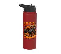 Jack O Jammer Halloween Pumpkin Monster Truck Ghost Stainless Steel Insulated Water Bottle