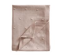 Jack o Juno Bubble knitted baby blanket 80x100 cm Dusty pink