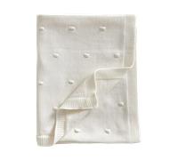 Jack o Juno Bubble knitted baby blanket 80x100 cm Pearl