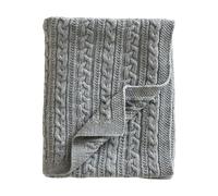 Jack o Juno Knitted merino wool baby blanket 80x100 cm Light grey