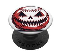 Jack-O’-Lantern Baseball - Halloween Pumpkin Baseball PopSockets Adhesive PopGrip