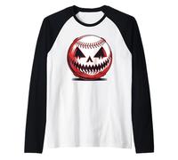 Jack-O’-Lantern Baseball - Halloween Pumpkin Baseball Raglan Baseball Tee