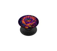 Jack O Lantern Bat Skull Purple Dark Floral Halloween Fall PopSockets Adhesive PopGrip