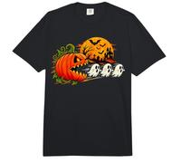 Jack O Lantern Chasing Cute Ghosts Funny Halloween Costume Comfort Colors Adult Heavyweight T-Shirt