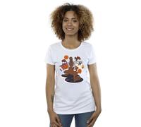 Jack-o-Lantern Cotton Boyfriend T-Shirt Scooby Doo White XL