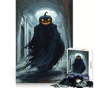 Jack O Lantern Halloween Ghost 1000 Adult Pieces Jigsaw Puzzle Cognitive Skill Snug Connection Fun Challenge Santa Gift (38x26cm)