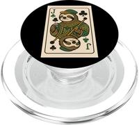 Jack Of Clubs Sloth Playing Card Vintage Animal Casino PopSockets PopGrip for MagSafe