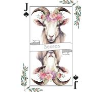 Jack of Spades Score Notebook For Point Counting- Card Games and Dice Games - Gift Men Women Children - 5'x8'' 120 pages Bilingual French English