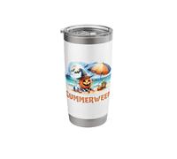 Jack O'Lantern Beach Lounging Summerween Fun Stainless Steel Insulated Tumbler