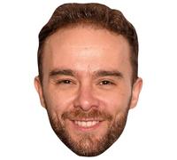Jack P Shepherd (Smile) Celebrity Mask, Flat Card Face, Fancy Dress Mask