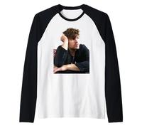Jack Penate Indie-Pop Singer Portrait By Andy Willsher Raglan Baseball Tee