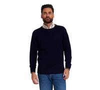 JACK PYKE Ashcombe 100% Lambswool Long Sleeve Crew Neck Knitted Jumper Pullover Navy Blue X-Large