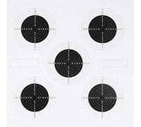 JACK PYKE 100 Pieces Shooting Targets 25 Yard - 14 x 14cm Bullseye Paper Targets for Air Rifle, Pistol, BB Gun, Slingshot Practice - Thick Durable Card for Pellet Traps & Pin Board