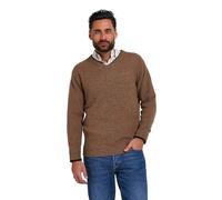 JACK PYKE Ashcombe 100% Lambswool Long Sleeve V-Neck Jumper Pullover Barley 2XL
