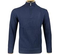 JACK PYKE Ashcombe 100% Lambswool Long Sleeve Zip Knit Jumper Pullover Navy Blue XX-Large