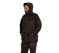 JACK PYKE Ashcombe Waterproof Jacket for Men - Breathable Field Coat with Zipped Pockets, Removable Hood & Adjustable Fit - Ideal for Shooting, Hunting & Hiking - Green, waterproof jacket mens,X-Large