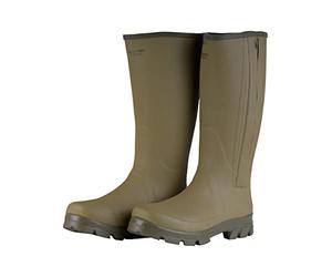 JACK PYKE Ashcombe Zipped Wellington Boots for Men - Waterproof Rubber Outdoor Work Boots with 3mm Neoprene Lining, YKK Zip, Full-Length Gusset & High-Grip Sole - Field, Farming, and Hunting Use,6 UK