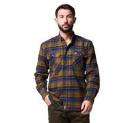 JACK PYKE Bleasdale Heavy Flannel Shirt Navy Russet XXX-Large
