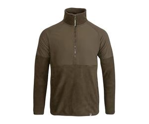 JACK PYKE Bleasdale Half Zip Fleece Top - Lightweight Outdoor Soft Fleece Jacket for Mens with Zipped Pocket and Contrast Panels - Ideal Warm Mid Layer for Hiking, Camping - Dark Olive Large