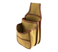 JACK PYKE Heavy Cotton Canvas Cartridge Pouch - Belt-Mounted Double Pouch Holds Up to 50 Shotgun Cartridges - Durable, Quick-Access Canvas Hunting Accessory - Fawn