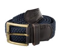 JACK PYKE Countryman Elasticated Belt for Men, Woven Stretch Belt with Leather Ends, Adjustable Up to 54in Waist, Ideal for Countrywear, Hiking, Shooting and Daily Use - Navy