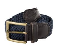 JACK PYKE Countryman Elasticated Belt for Men, Woven Stretch Belt with Leather Ends, Adjustable Up to 54in Waist, Ideal for Countrywear, Hiking, Shooting and Daily Use - Navy