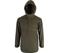 JACK PYKE Galbraith Mens Smock Waterproof Windproof Hooded Jacket, Silent Outdoor Hunting Pullover, Adjustable Cuffs & Waist, Multi Zip Pockets for Walking, Shooting, Hiking - Green, Medium