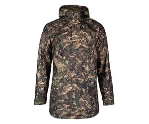 JACK PYKE Galbraith Mens Smock Waterproof Windproof Hooded Jacket, Silent Outdoor Hunting Pullover, Adjustable Cuffs & Waist, Multi Zip Pockets for Walking, Shooting, Hiking - Digicam, XXL
