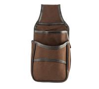JACK PYKE Heavy Cotton Canvas Cartridge Pouch - Belt-Mounted Double Pouch Holds Up to 50 Shotgun Cartridges - Durable, Quick-Access Canvas Hunting Accessory - Brown