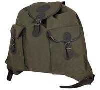 Jack Pyke Canvas Roe Sack Heavy Duty Daysack Bag Outdoor Leather Straps Green