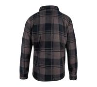 JACK PYKE Junior Tundra Check Shirt - Kids Fleece Lined Outdoor Flannel Overshirt with Zipped and Buttoned Pockets - Boys and Girls Winter Countryside Shooting Shirt - Brown, Large