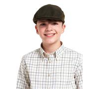JACK PYKE Junior Waxed Cotton Flat Cap Green S/M