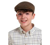 Jack Pyke Junior Wool Blend Flat Cap Tweed Brown - Large/Extra Large