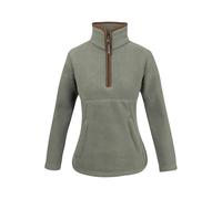 Jack Pyke Ladies 1/2 Zip Sherpa Fleece Pullover Sage - Extra Small