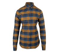 JACK PYKE Ladies Bleasdale Heavy Flannel Shirt Navy Russet Size 10