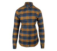 JACK PYKE Ladies Bleasdale Heavy Flannel Shirt Navy Russet Size 12