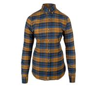 JACK PYKE Ladies Bleasdale Heavy Flannel Shirt Navy Russet Size 16