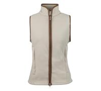 JACK PYKE Ladies Countryman 300g Thermal Fleece Gilet for Women, Lightweight Ladies Gilet and Bodywarmer with Faux Antiqued Leather Trim, Ideal for Outdoor Adventures - Mushroom X-Large