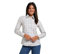 JACK PYKE Ladies Countryman Shirt Large Check Navy Size 8