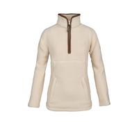 JACK PYKE Ladies Half Zip Sherpa Fleece Pullover - Deep Pile Warm Outdoor Jumper with Zipped Kangaroo Pocket and Drawstring Waist - 100% Polyester Cosy Country Mid Layer - Sail, XX-Large
