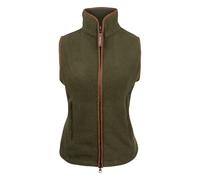 JACK PYKE Ladies Sherpa Fleece Gilet - Women’s Sleeveless Body Warmer Lightweight Warm Layering Vest with Double Zip and Pockets for Outdoor Walking and Daily Wear - Olive - XS