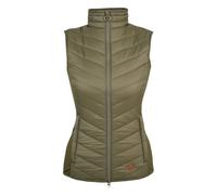 JACK PYKE Shires Women's Gilet - Lightweight Fitted Ladies Vest with Stretch Panels and Zipped Pockets for Outdoor Activity and Everyday Wear - Green, M