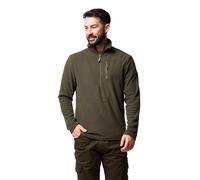 JACK PYKE Men’s Fleece Pullover Top - 160gsm Lightweight Quarter Zip Fleece Jacket, 100% Polyester, Zipped Chest Pocket, Field Jumper for Hiking, Work & Outdoor Wear - Green, Medium